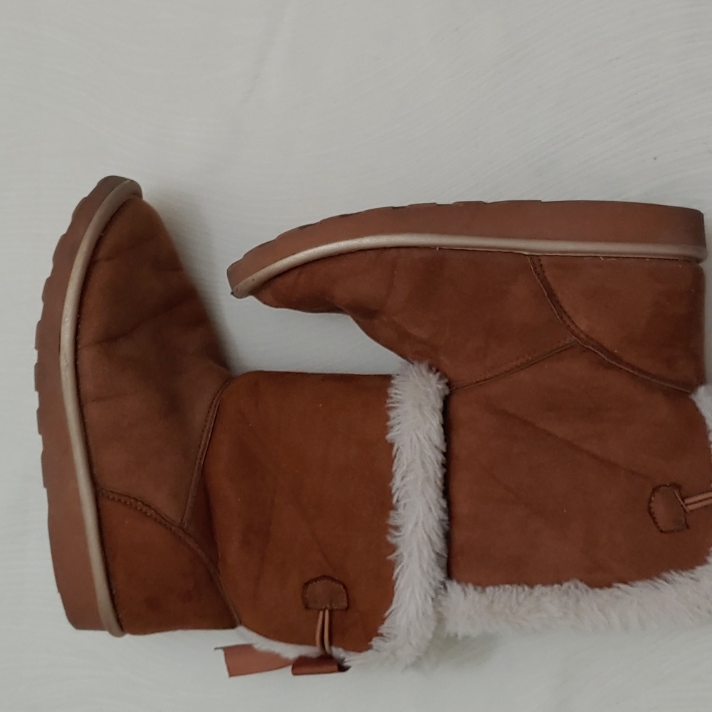 Sugar Girls Size 13M Faux Leather Faux Fur Lined Boots